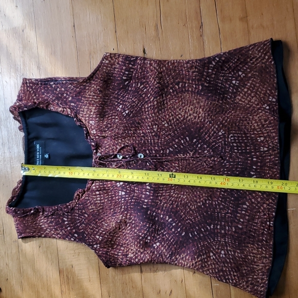 snakeskin print lined silk tank, 2P - Picture 4 of 7